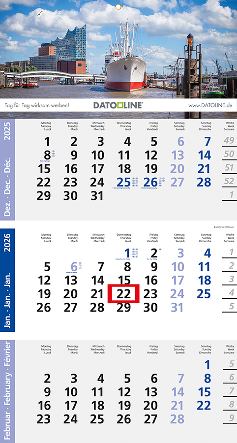 Datoline - 3 Monatsplaner DL 3.11