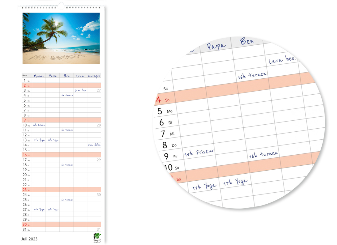 Datoline Namenkalender DL 22.30 Family