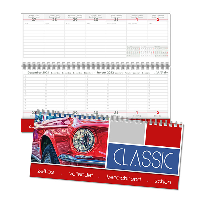 Datoline Tischquerkalender DL 7.22